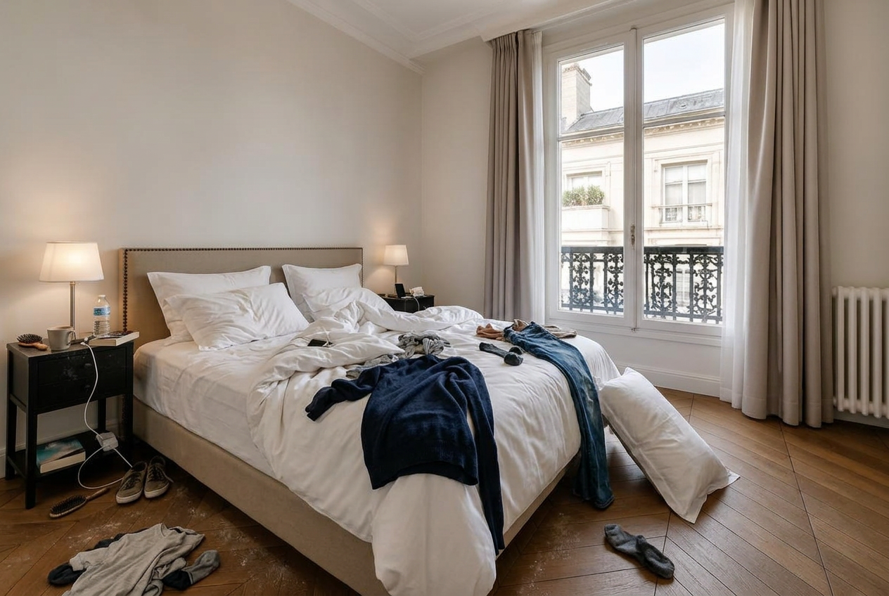 Avant - Chambre — ménage complet